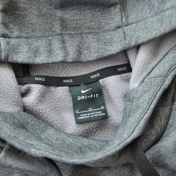 Large Gray Nike Hoodie w/ White Front Logo - Picture 4 of 6